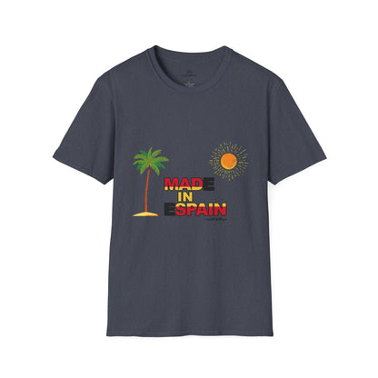 Funny Mad in Spain Made in Espain T-Shirt Unisex Softstyle Humor Shirt, Cute Gift, Unisex Top, Casual Wear, Laugh T Shirt