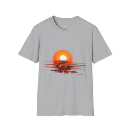 Adventure Traveler T-Shirt - Desert Caravan Vibrant Sun Colors