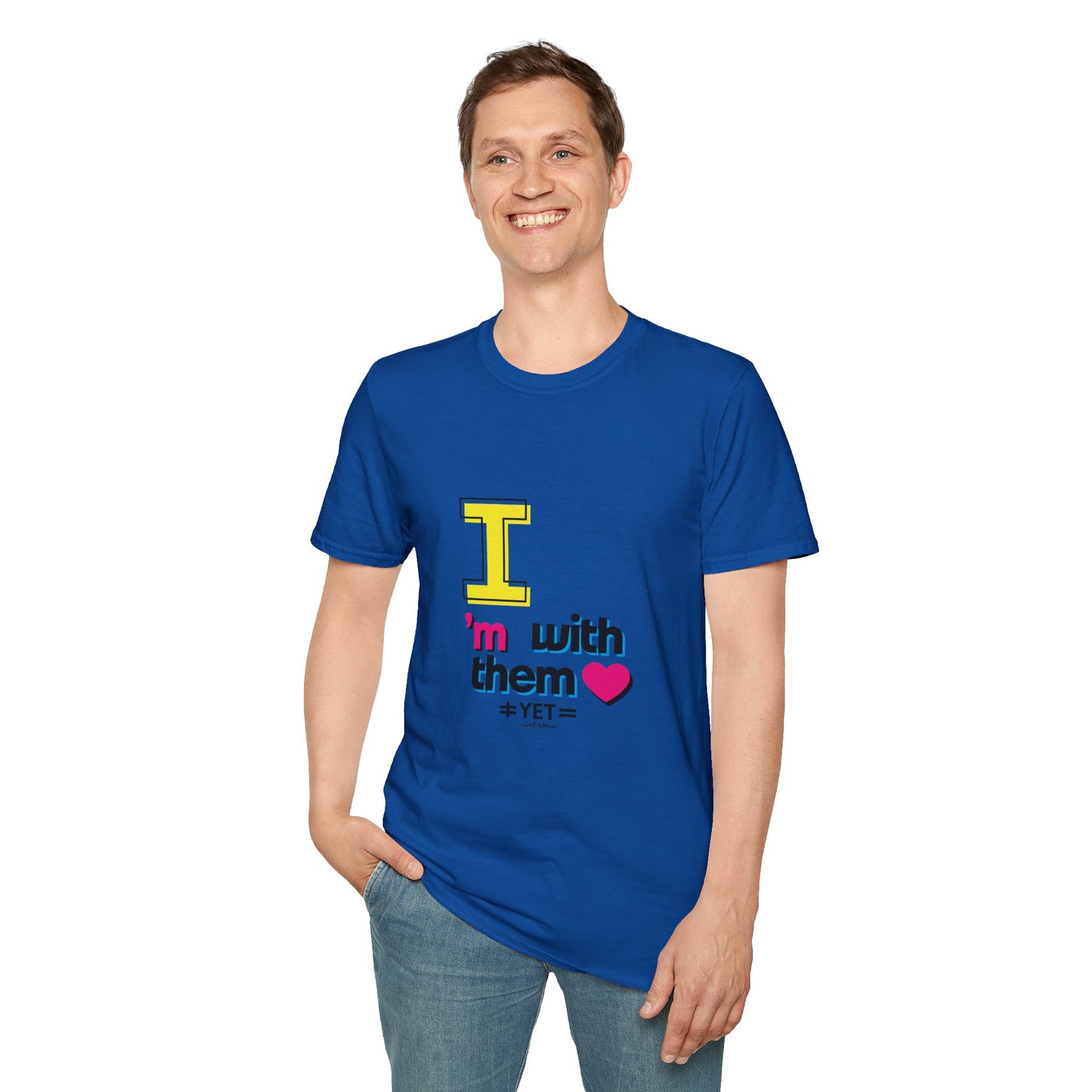 I’m With Them LGBTQ Pride Unisex Softstyle T-Shirt | Casual Wear, Gift for Friends, Pride Events Shirt, Graphic Tee, Inclusive Fashion
