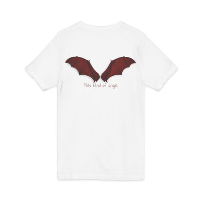 Unisex V-Neck Bat Tee - Spooky Bat Design T-Shirt - Perfect for Halloween, Autumn, Unique Graphic Tee