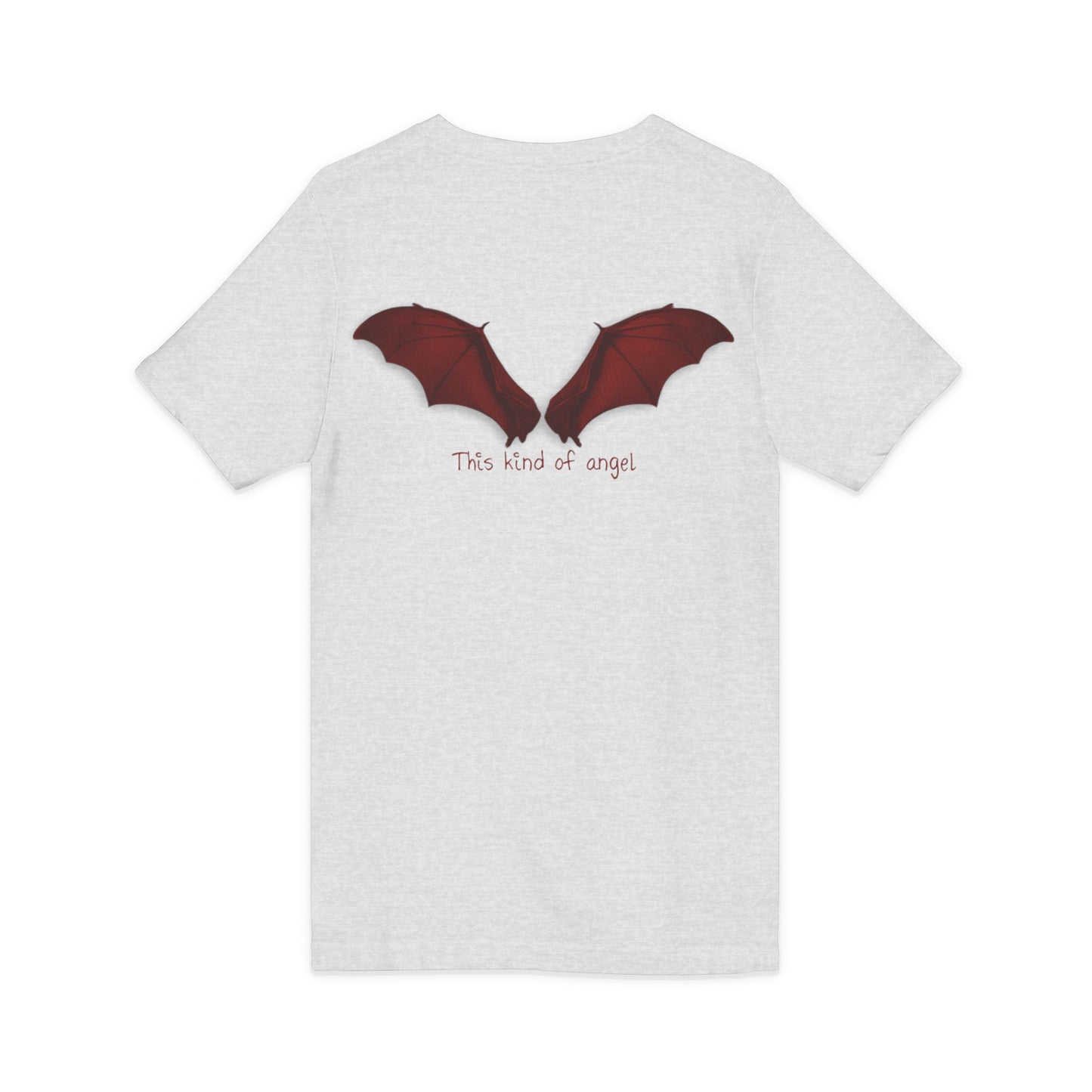 Unisex V-Neck Bat Tee - Spooky Bat Design T-Shirt - Perfect for Halloween, Autumn, Unique Graphic Tee