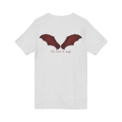 Unisex V-Neck Bat Tee - Spooky Bat Design T-Shirt - Perfect for Halloween, Autumn, Unique Graphic Tee