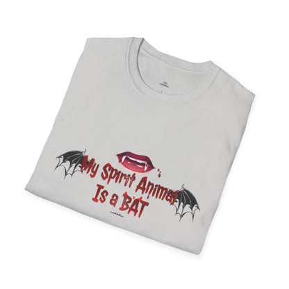 Spirit Animal T-Shirt, Bat Spirit Animal T-Shirt, Soft Style Tee, Halloween Tee, Funny T-Shirt, Quirky Graphic Shirt, Bat Design, Vampire Design