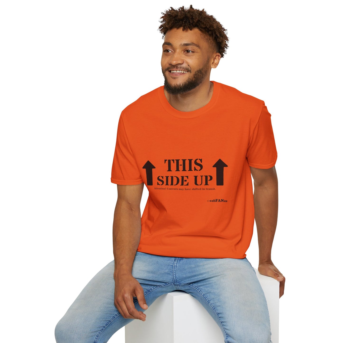 Funny 'THIS SIDE UP' t-shirt - Perfect Gift for Fun Occasions, Casual Wear, Gifting, Unisex Clothing, Vibrant Colors