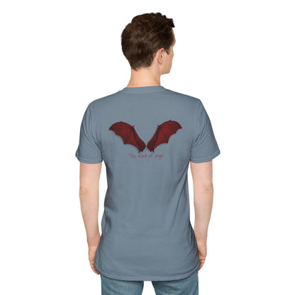 Spooky Bat Design T-Shirt - Perfect for Halloween, Autumn, Unique Graphic Tee