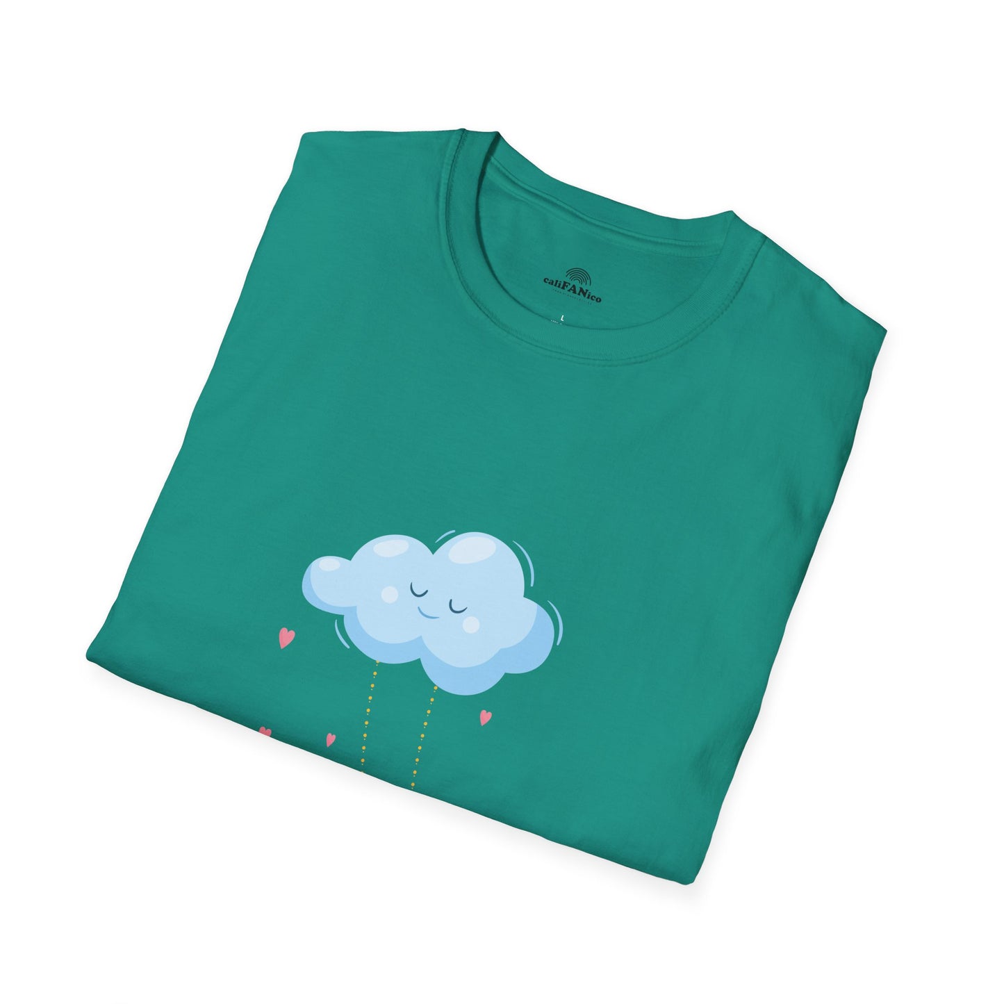 Whimsical Cloud Graphic Tee for Girls 6-12 (XS-S-M), Soft Cotton Shirt, Casual Everyday Wear, Ideal for Gifting, Fun and Playful Design