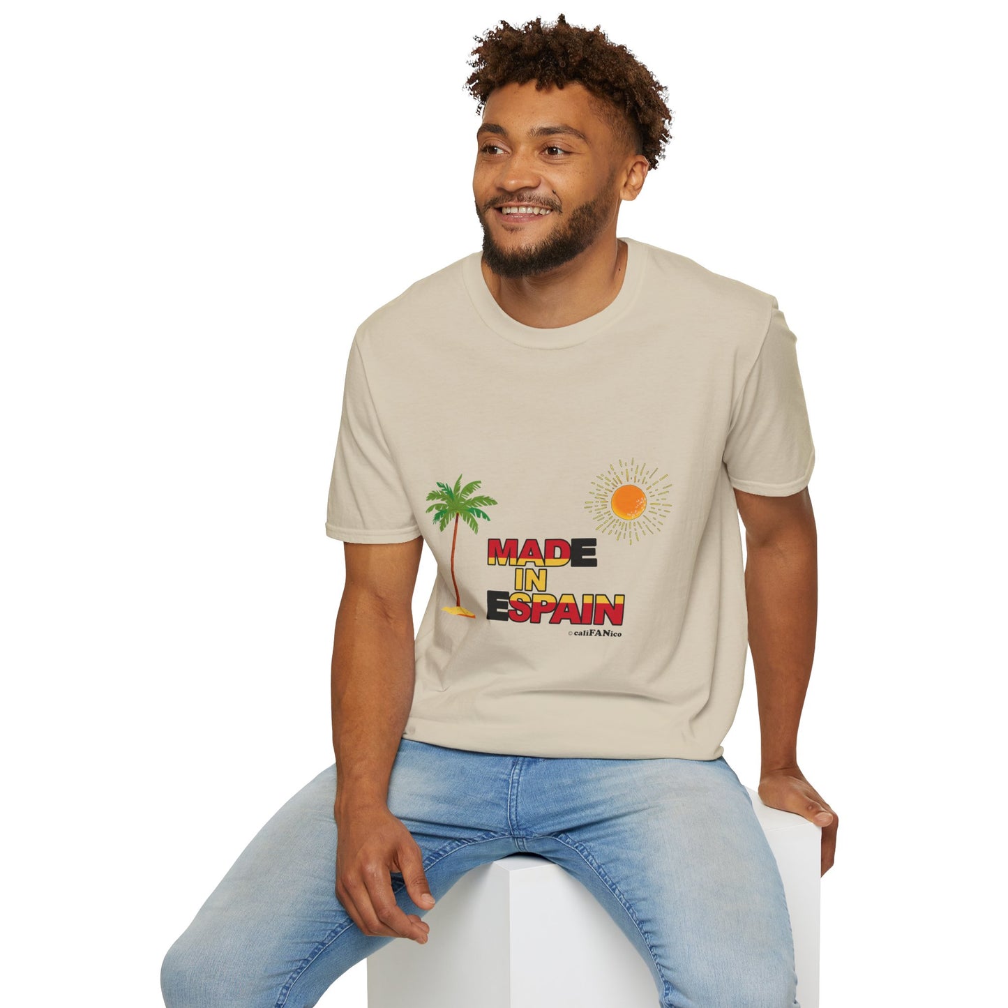 Funny Mad in Spain Made in Espain T-Shirt Unisex Softstyle Humor Shirt, Cute Gift, Unisex Top, Casual Wear, Laugh T Shirt