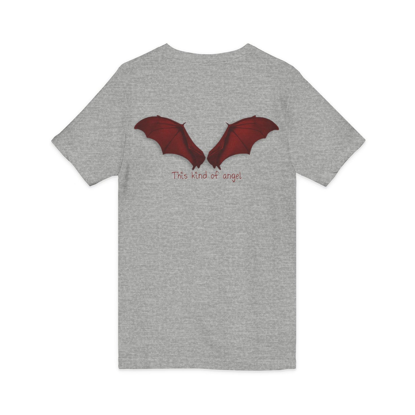 Unisex V-Neck Bat Tee - Spooky Bat Design T-Shirt - Perfect for Halloween, Autumn, Unique Graphic Tee