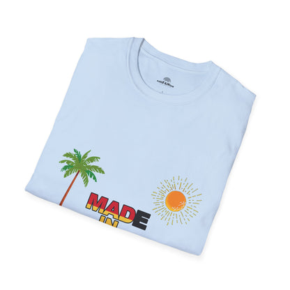 Funny Mad in Spain Made in Espain T-Shirt Unisex Softstyle Humor Shirt, Cute Gift, Unisex Top, Casual Wear, Laugh T Shirt