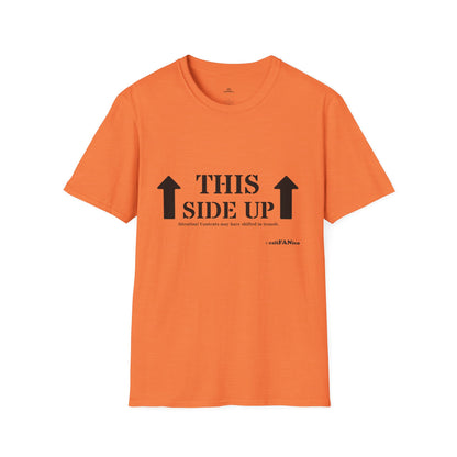 Funny 'THIS SIDE UP' t-shirt - Perfect Gift for Fun Occasions, Casual Wear, Gifting, Unisex Clothing, Vibrant Colors