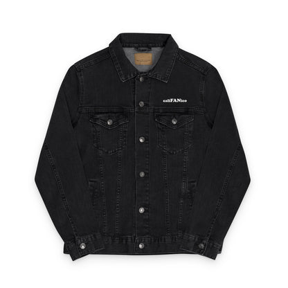 A+ Embroidered Unisex Denim Jacket | Tarifa Surf Theme, Casual Outerwear, Surfer Wardrobe Essential