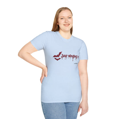 Spooky Bat Design T-Shirt - Perfect for Halloween, Autumn, Unique Graphic Tee