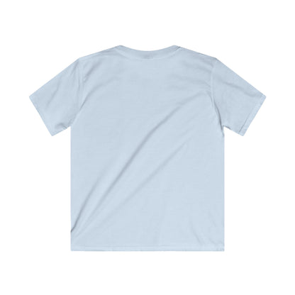 Kids Cloud Swing T‑Shirt — Cute Blond Girl on Cloud Swing, Playful Design