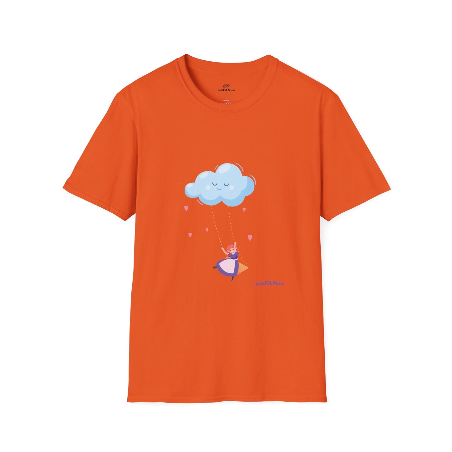 Whimsical Cloud Graphic Tee for Girls 6-12 (XS-S-M), Soft Cotton Shirt, Casual Everyday Wear, Ideal for Gifting, Fun and Playful Design
