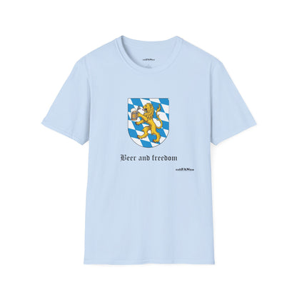Beer and Freedom T‑Shirt — Bavarian Lion Oktoberfest Tee