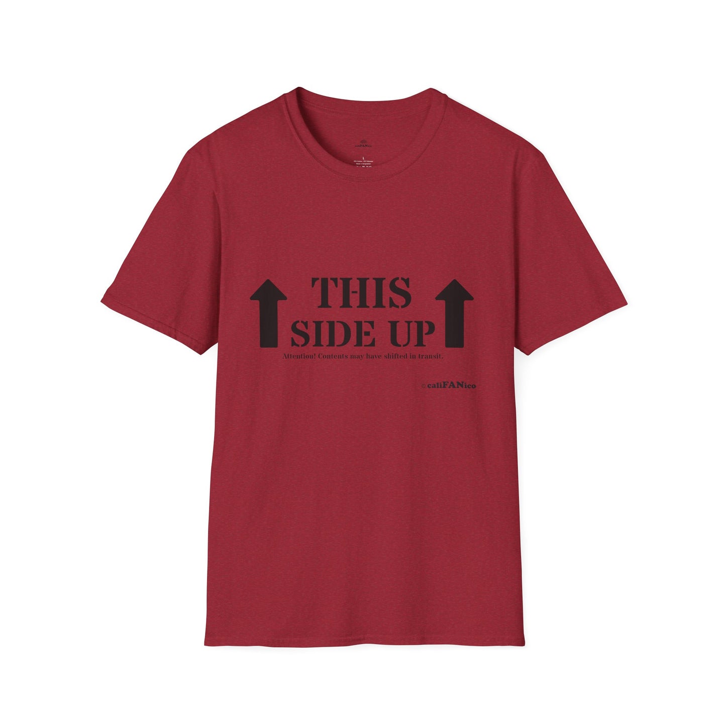 Funny 'THIS SIDE UP' t-shirt - Perfect Gift for Fun Occasions, Casual Wear, Gifting, Unisex Clothing, Vibrant Colors