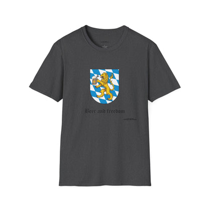 Beer and Freedom T‑Shirt — Bavarian Lion Oktoberfest Tee