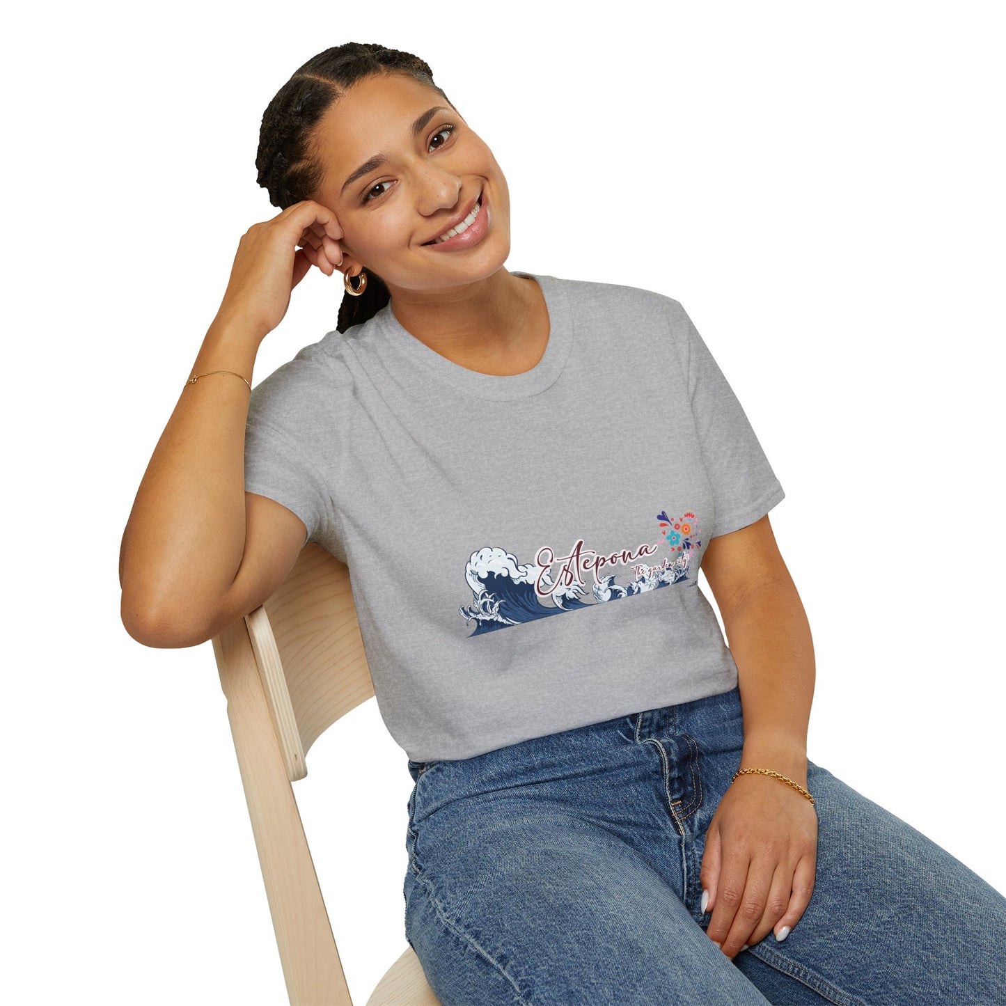 Estepona Wave T-Shirt, Unisex Soft Style Tee, Beach Wear, Summer Clothing, Spain Souvenir, Beach Lovers T-Shirt, Summer Wear