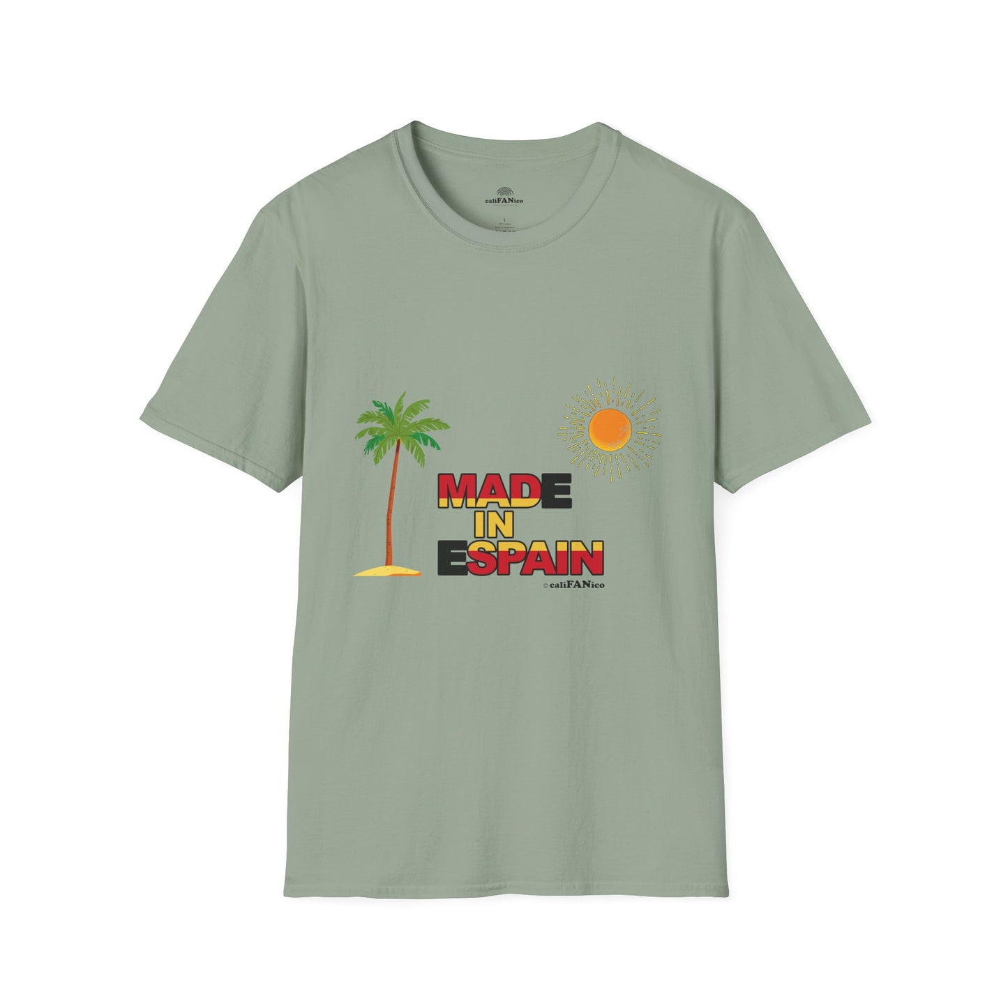 Funny Mad in Spain Made in Espain T-Shirt Unisex Softstyle Humor Shirt, Cute Gift, Unisex Top, Casual Wear, Laugh T Shirt