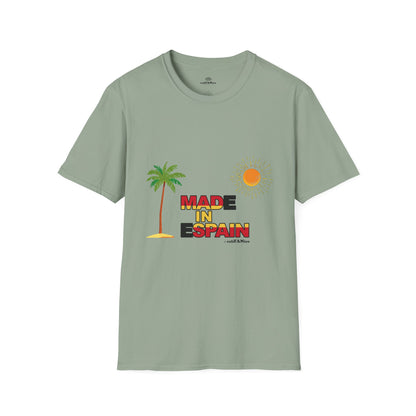 Funny Mad in Spain Made in Espain T-Shirt Unisex Softstyle Humor Shirt, Cute Gift, Unisex Top, Casual Wear, Laugh T Shirt