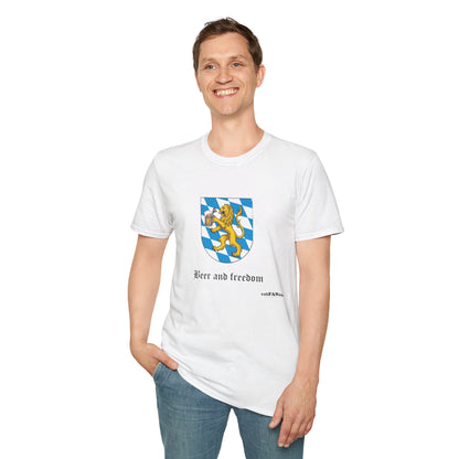 Beer and Freedom T‑Shirt — Bavarian Lion Oktoberfest Tee