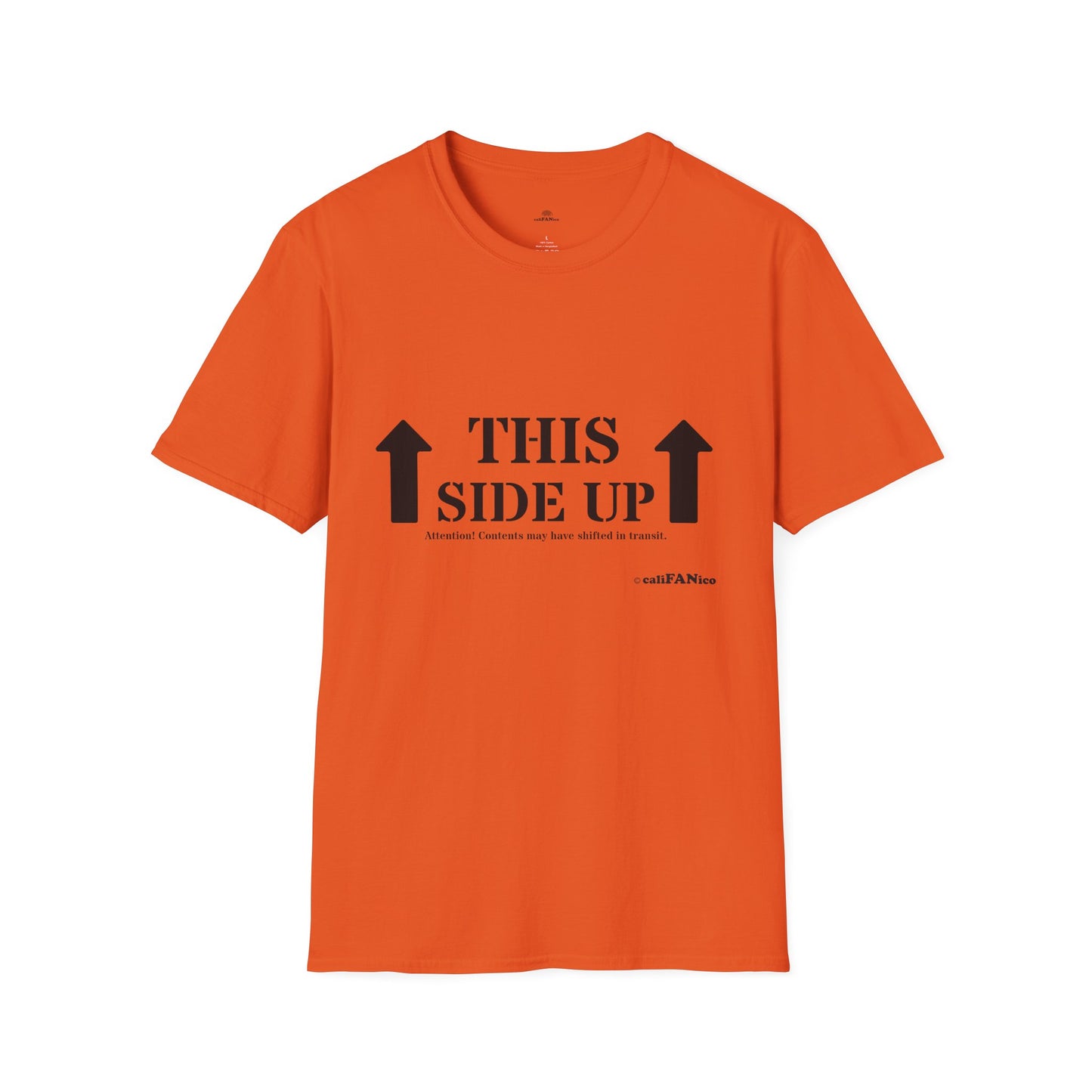 Funny 'THIS SIDE UP' t-shirt - Perfect Gift for Fun Occasions, Casual Wear, Gifting, Unisex Clothing, Vibrant Colors