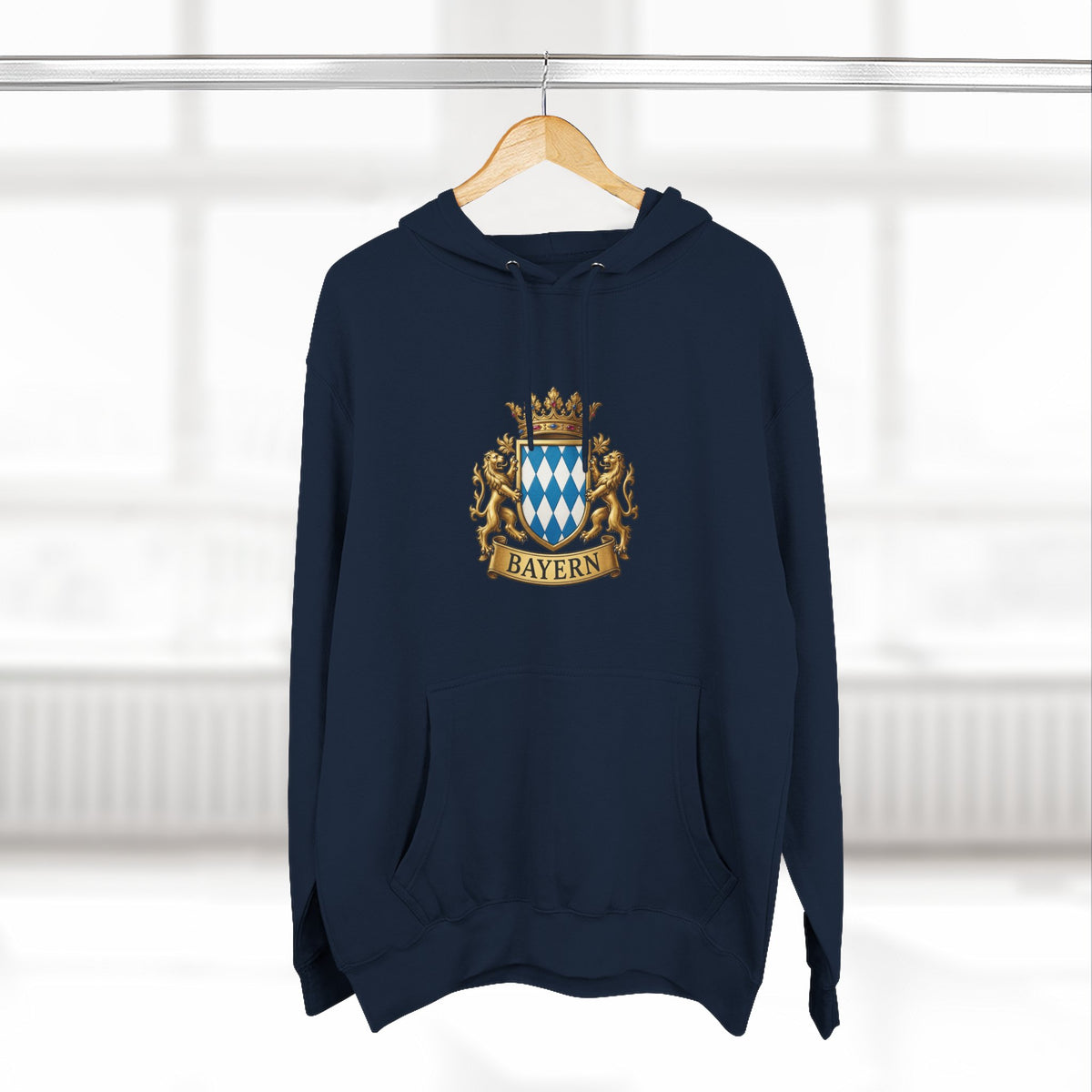 Bayern Crest Hoodie — Vintage Bavarian Coat of Arms Pullover
