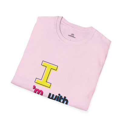 I’m With Them LGBTQ Pride Unisex Softstyle T-Shirt | Casual Wear, Gift for Friends, Pride Events Shirt, Graphic Tee, Inclusive Fashion