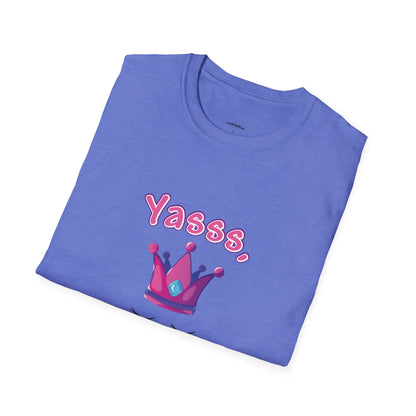 Yasss, Queen! Softstyle T-Shirt, Trendy Graphic Tee, Pride Apparel, Casual Wear, Gift for Them, Fun Festival T