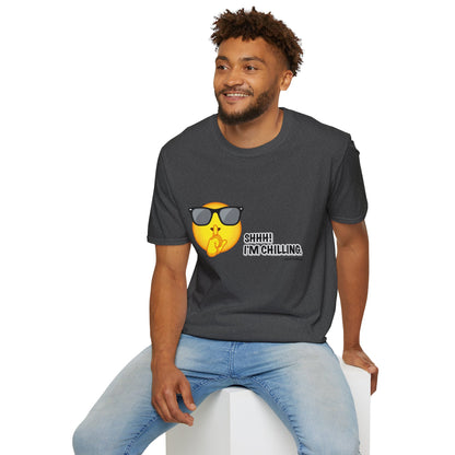 Chill Vibes Unisex T-Shirt, Shhh! I'm Chilling T-Shirt, Funny T-Shirt, Relaxed Wear, Casual Shirt, Gift for Friends, Summer T-Shirt, Beach T-Shirt