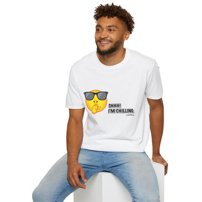Chill Vibes Unisex T-Shirt, Shhh! I'm Chilling T-Shirt, Funny T-Shirt, Relaxed Wear, Casual Shirt, Gift for Friends, Summer T-Shirt, Beach T-Shirt