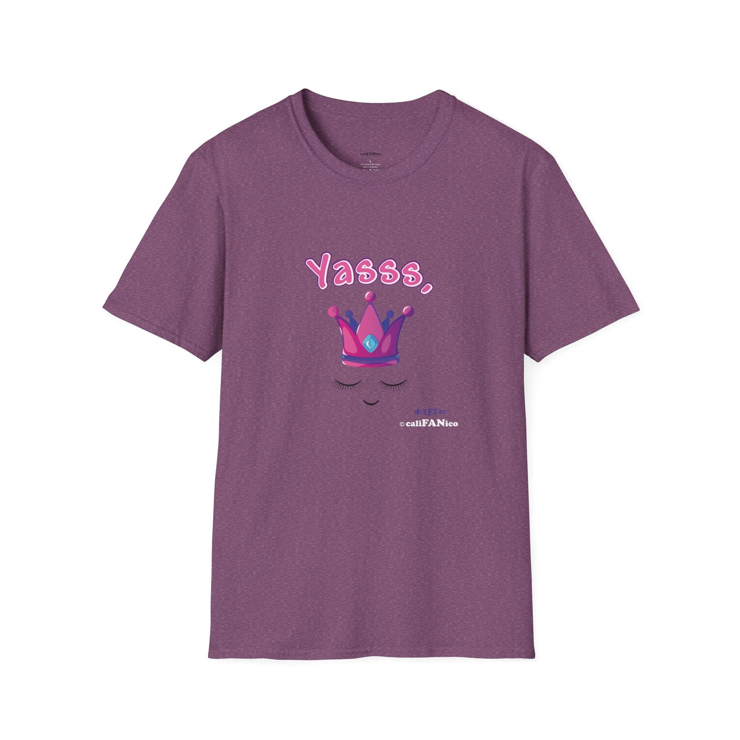 Yasss, Queen! Softstyle T-Shirt, Trendy Graphic Tee, Pride Apparel, Casual Wear, Gift for Them, Fun Festival T