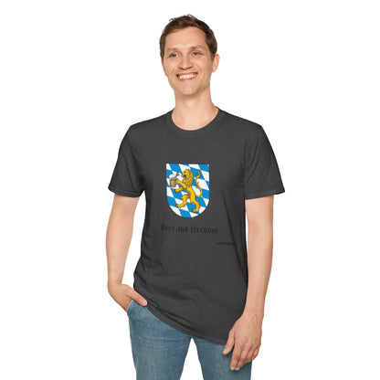 Beer and Freedom T‑Shirt — Bavarian Lion Oktoberfest Tee