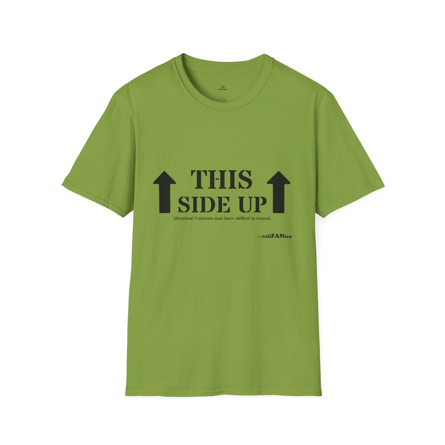 Funny 'THIS SIDE UP' t-shirt - Perfect Gift for Fun Occasions, Casual Wear, Gifting, Unisex Clothing, Vibrant Colors