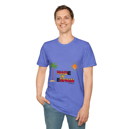 Funny Mad in Spain Made in Espain T-Shirt Unisex Softstyle Humor Shirt, Cute Gift, Unisex Top, Casual Wear, Laugh T Shirt
