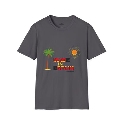 Funny Mad in Spain Made in Espain T-Shirt Unisex Softstyle Humor Shirt, Cute Gift, Unisex Top, Casual Wear, Laugh T Shirt