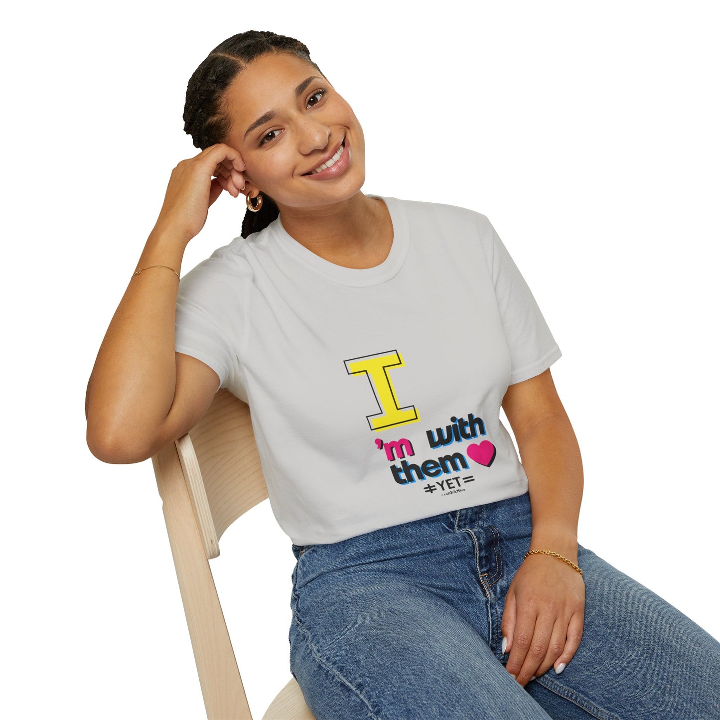 I’m With Them LGBTQ Pride Unisex Softstyle T-Shirt | Casual Wear, Gift for Friends, Pride Events Shirt, Graphic Tee, Inclusive Fashion
