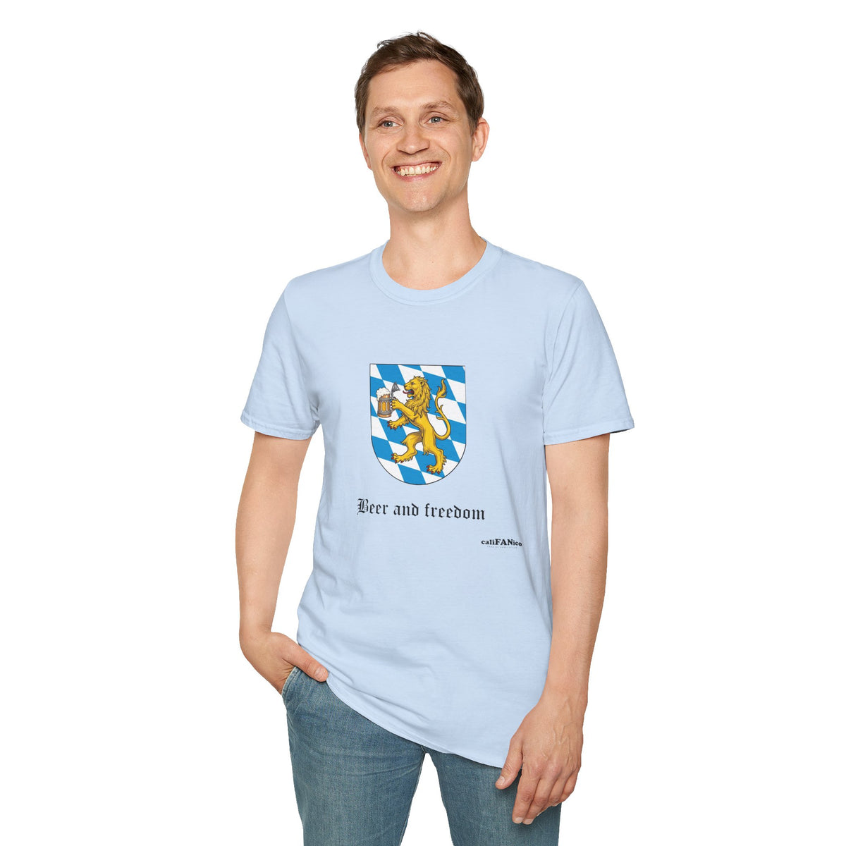 Beer and Freedom T‑Shirt — Bavarian Lion Oktoberfest Tee