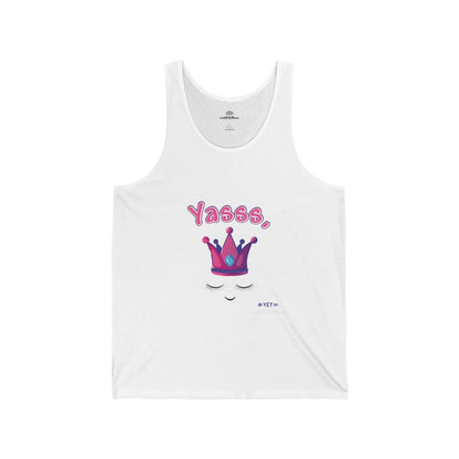 Yasss, Queen! Unisex Jersey Tank Top - Trendy Summer Activewear, Pride Apparel, Gift for Friends, Comfortable Party and Festival Top