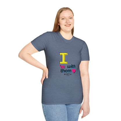 I’m With Them LGBTQ Pride Unisex Softstyle T-Shirt | Casual Wear, Gift for Friends, Pride Events Shirt, Graphic Tee, Inclusive Fashion