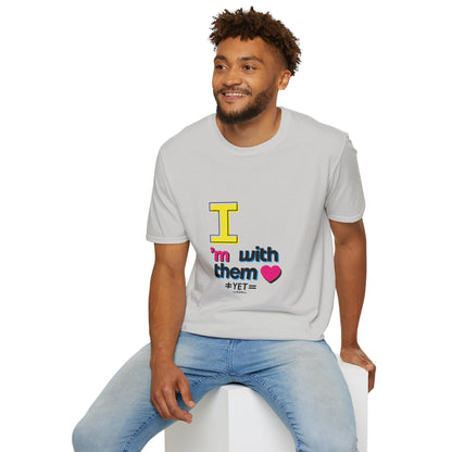 I’m With Them LGBTQ Pride Unisex Softstyle T-Shirt | Casual Wear, Gift for Friends, Pride Events Shirt, Graphic Tee, Inclusive Fashion