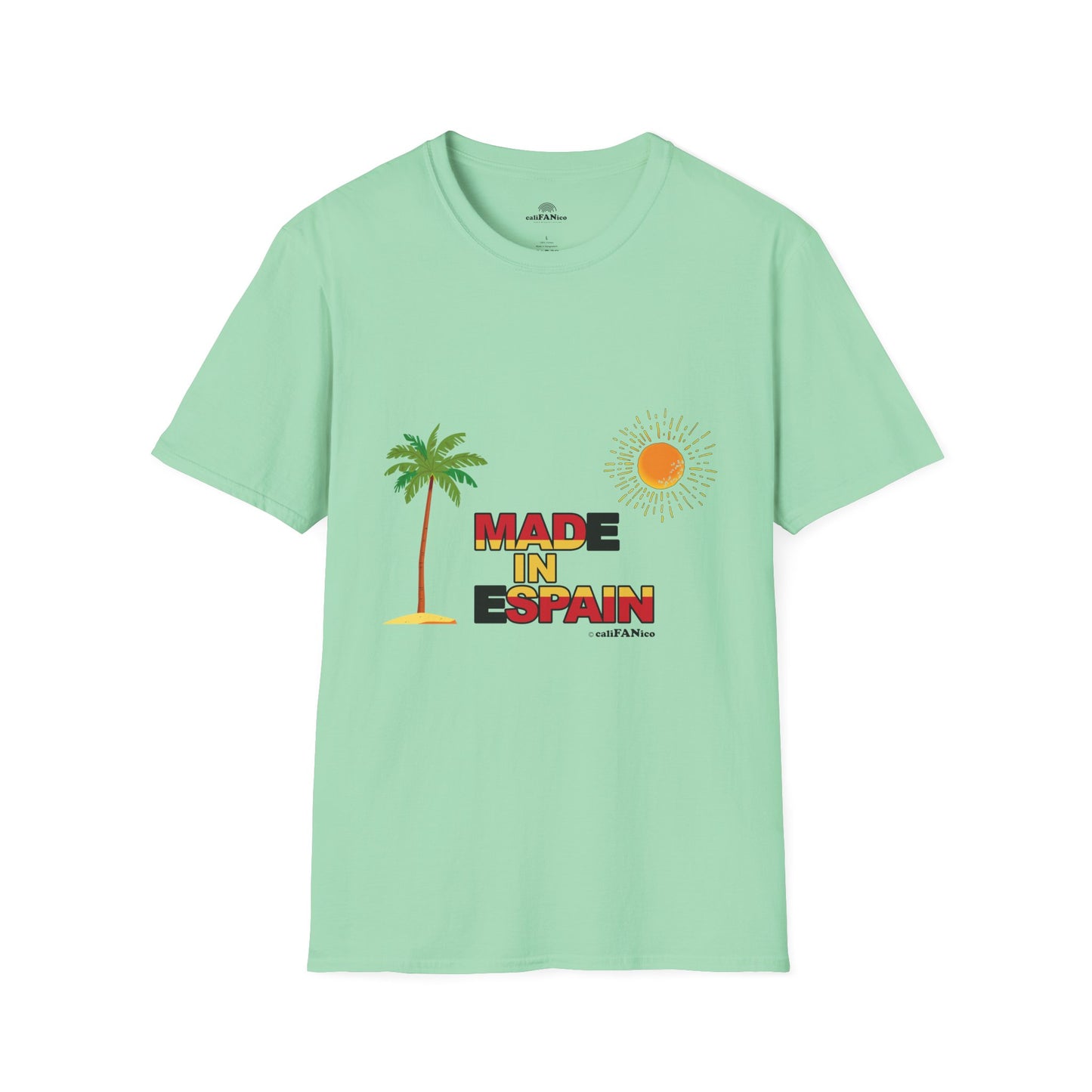 Funny Mad in Spain Made in Espain T-Shirt Unisex Softstyle Humor Shirt, Cute Gift, Unisex Top, Casual Wear, Laugh T Shirt