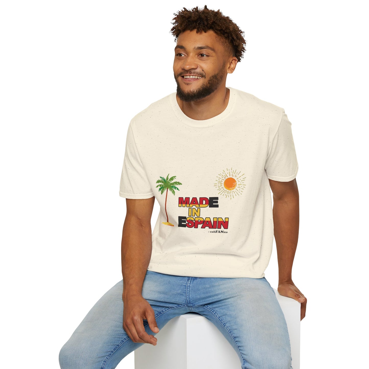 Funny Mad in Spain Made in Espain T-Shirt Unisex Softstyle Humor Shirt, Cute Gift, Unisex Top, Casual Wear, Laugh T Shirt