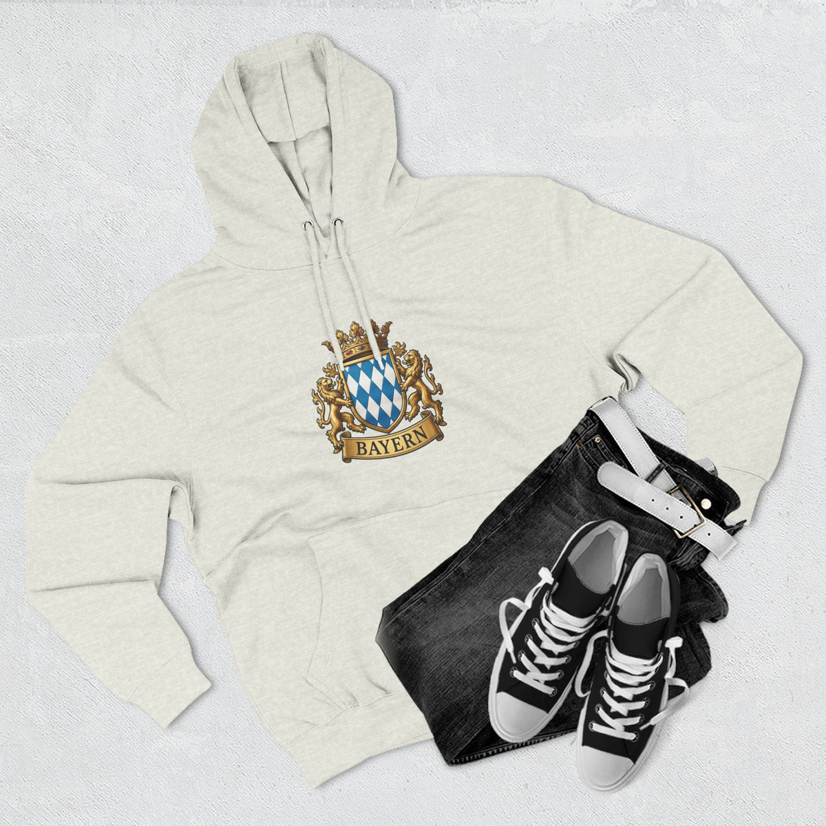 Bayern Crest Hoodie — Vintage Bavarian Coat of Arms Pullover