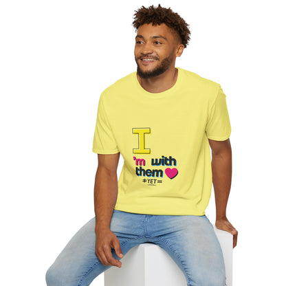 I’m With Them LGBTQ Pride Unisex Softstyle T-Shirt | Casual Wear, Gift for Friends, Pride Events Shirt, Graphic Tee, Inclusive Fashion