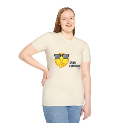Chill Vibes Unisex T-Shirt, Shhh! I'm Chilling T-Shirt, Funny T-Shirt, Relaxed Wear, Casual Shirt, Gift for Friends, Summer T-Shirt, Beach T-Shirt