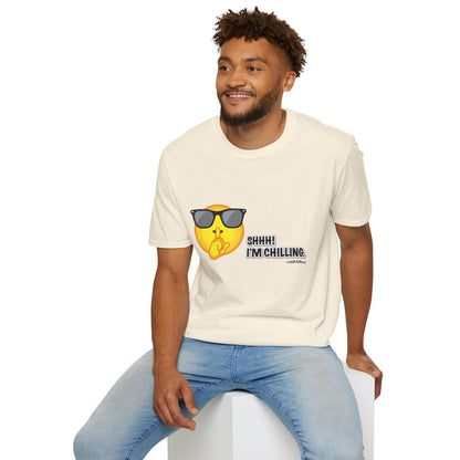 Chill Vibes Unisex T-Shirt, Shhh! I'm Chilling T-Shirt, Funny T-Shirt, Relaxed Wear, Casual Shirt, Gift for Friends, Summer T-Shirt, Beach T-Shirt