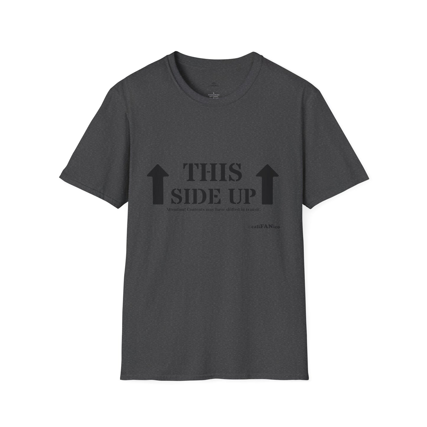 Funny 'THIS SIDE UP' t-shirt - Perfect Gift for Fun Occasions, Casual Wear, Gifting, Unisex Clothing, Vibrant Colors