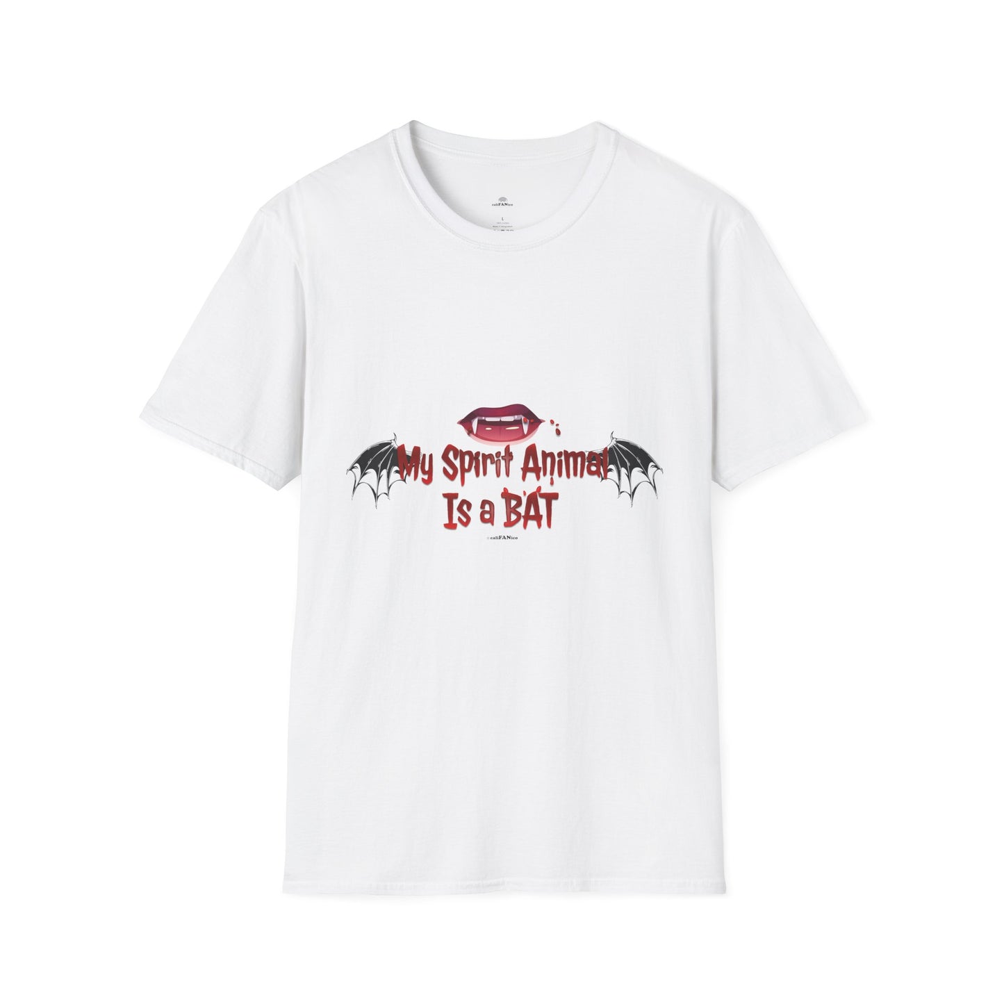 Spirit Animal T-Shirt, Bat Spirit Animal T-Shirt, Soft Style Tee, Halloween Tee, Funny T-Shirt, Quirky Graphic Shirt, Bat Design, Vampire Design