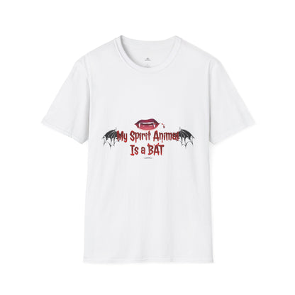 Spirit Animal T-Shirt, Bat Spirit Animal T-Shirt, Soft Style Tee, Halloween Tee, Funny T-Shirt, Quirky Graphic Shirt, Bat Design, Vampire Design